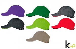 Casquette sandwich Authentique personnalisée à visière contrastée 6 panneaux