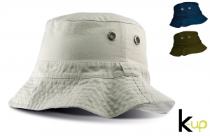 Bob personnalisé en coton sergé délavé