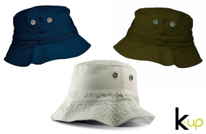 Bob personnalisé en coton sergé délavé