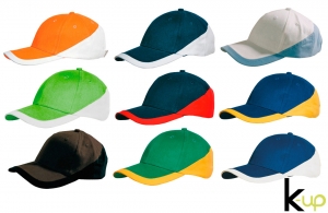 Casquette bicolore racing personnalisée 6 panneaux