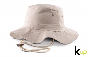 Bob personnalisé baroudeur à lanière stoppeur réglable en cuir