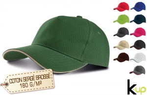 Casquette sandwich k-up personnalisée 5 panneaux à visière contrastée
