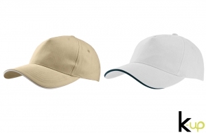 Casquette sandwich k-up personnalisée 5 panneaux à visière contrastée