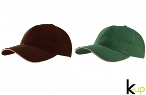 Casquette sandwich k-up personnalisée 5 panneaux à visière contrastée