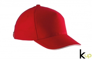 Casquette sandwich enfant K-up personnalisée 5 panneaux à visière contrastée