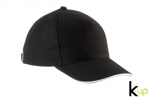 Casquette sandwich enfant K-up personnalisée 5 panneaux à visière contrastée