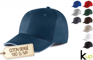 Casquette sandwich personnalisée 6 panneaux à visière contrastée