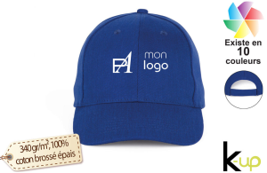 Casquette publicitaire k-up Top 6 panneaux personnalisée avec logo 