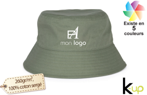 Bob original en coton sergé publicitaire personnalisé avec logo 