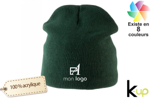 Bonnet tricoté à doublure polaire publicitaire personnalisé avec logo 