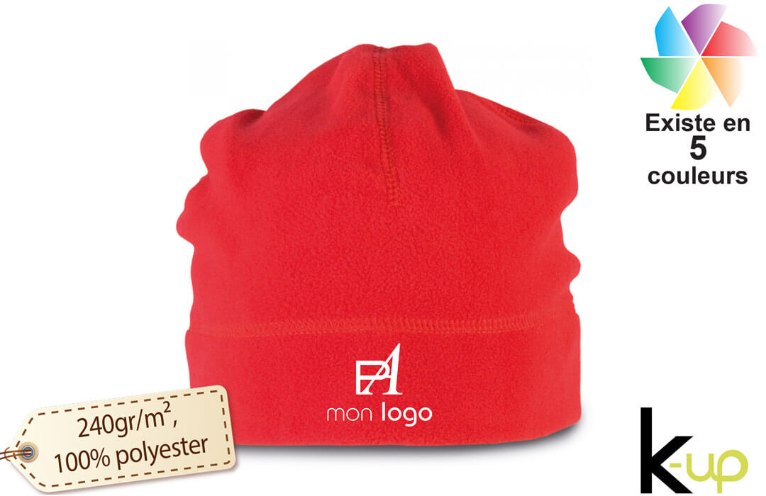 Bonnet personnalisé en micro polaire