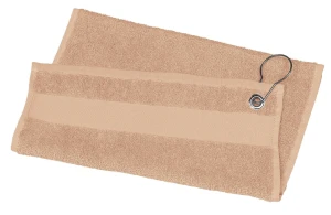 Serviette golf personnalisée avec mousqueton