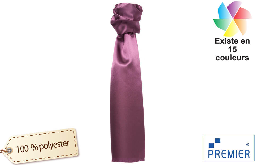 Foulard d'affaire personnalisé en polyester satiné agréable à porter