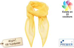 Foulard pour femme en mousseline léger et brillant publicitaire personnalisé avec logo