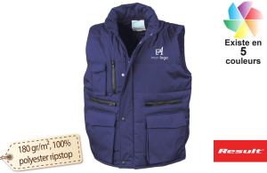 Blouson sans manches multipoches Result personnalisé avec logo 
