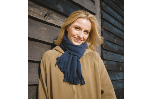 Écharpe polaire personnalisée anti boulochage avec franges