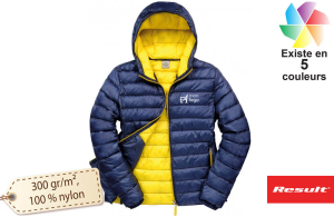 Doudoune homme déperlante et résistante à l'eau publicitaire personnalisée avec logo en broderie 