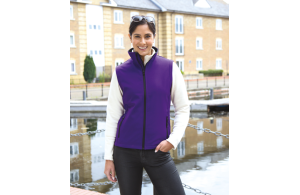 Bodywarmer pour femme en softshell léger personnalisé