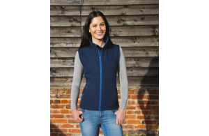 Bodywarmer pour femme en softshell léger personnalisé