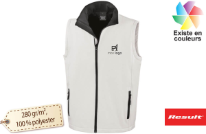 Bodywarmer pour homme en softshell léger personnalisé