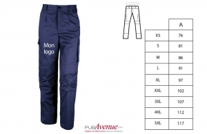 Pantalon de travail personnalisé homme Result professionnel