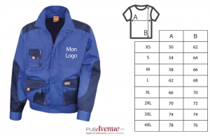 Veste de travail personnalisée Result professionnel à multipoche