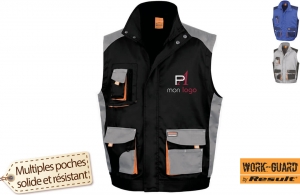 Gilet de travail personnalisé Result veste professionnel multipoche