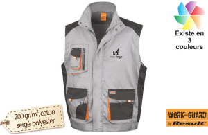 Gilet de travail professionnel veste sans manche multipoche personnalisé avec logo 