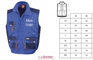 Gilet de travail personnalisé Result veste professionnel multipoche