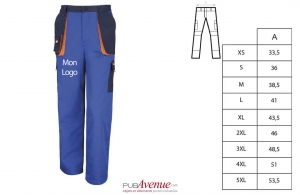 Pantalon personnalisé professionnel Result multipoches