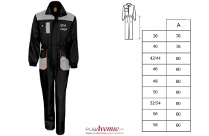 Combinaison de travail personnalisée Result professionnelle