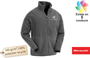 Veste polaire légère à fibre bio écologique écoresponsable publicitaire personnalisé avec logo brodé 