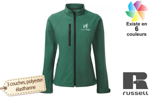 veste softshell personnalisée femme Russell haute performance 