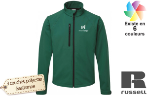 Veste softshell personnalisée homme Russell haute performance 