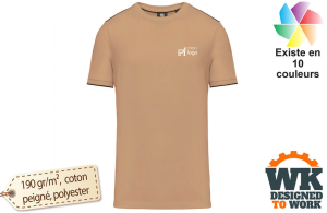 T-shirt de travail pour homme publicitaire personnalisé avec logo brodé 