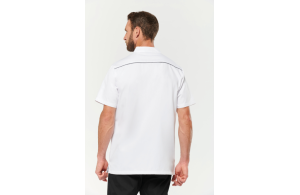 Blouse médicale blanche pour homme personnalisée