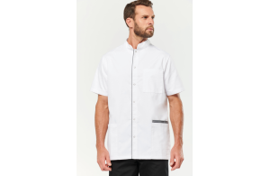 Blouse médicale blanche pour homme personnalisée