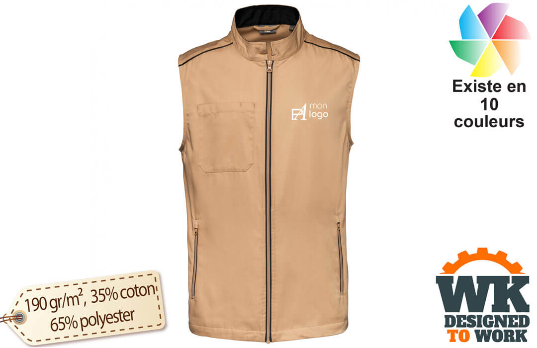 Gilet sans manche pour homme personnalisé kariban day to day