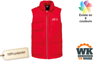 Bodywarmer matelassé kariban workwear Designed publicitaire personnalisé avec logo