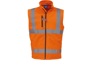 Veste softshell sans manche haute visibilité