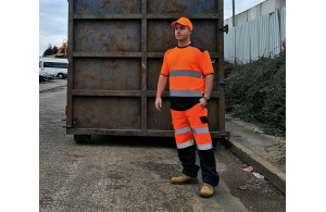 T-shirt de travail haute visibilité jaune ou orange fluo