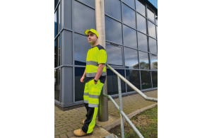 T-shirt de travail haute visibilité jaune ou orange fluo