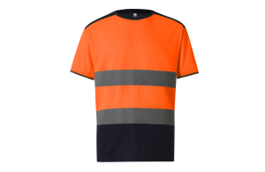 T-shirt de travail haute visibilité jaune ou orange fluo