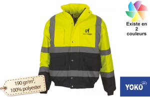 Blouson de travail haute visibilité Yoko personnalisé avec logo 