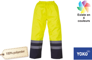Surpantalon de travail haute visibilité Yoko personnalisé avec logo 