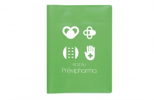 Porte ordonnance pochette 3 plis publicitaire personnalisé avec logo 